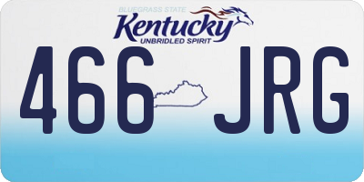 KY license plate 466JRG