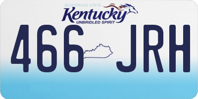 KY license plate 466JRH