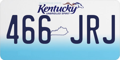 KY license plate 466JRJ