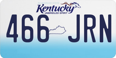 KY license plate 466JRN