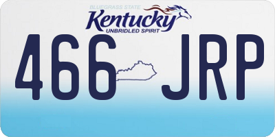 KY license plate 466JRP