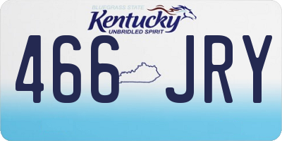 KY license plate 466JRY