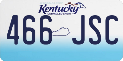 KY license plate 466JSC