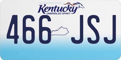 KY license plate 466JSJ