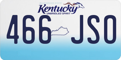 KY license plate 466JSO