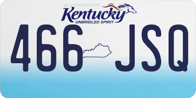 KY license plate 466JSQ