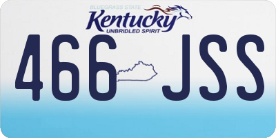 KY license plate 466JSS