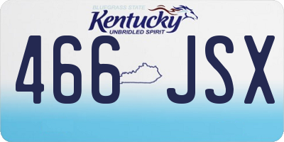 KY license plate 466JSX
