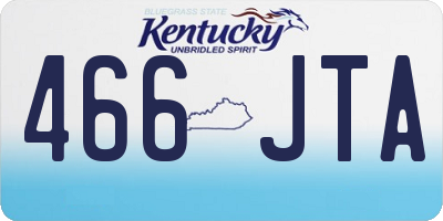 KY license plate 466JTA
