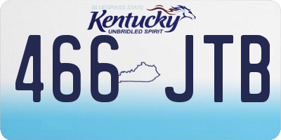 KY license plate 466JTB