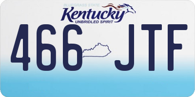 KY license plate 466JTF