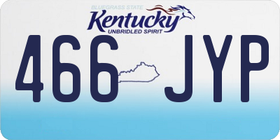 KY license plate 466JYP