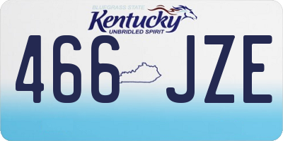 KY license plate 466JZE