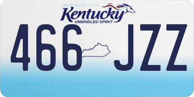 KY license plate 466JZZ