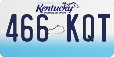 KY license plate 466KQT