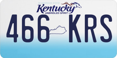 KY license plate 466KRS