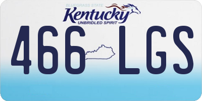 KY license plate 466LGS