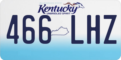 KY license plate 466LHZ