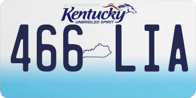 KY license plate 466LIA