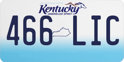 KY license plate 466LIC