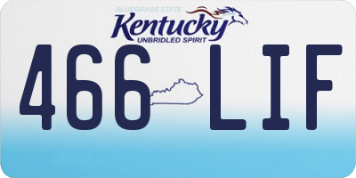KY license plate 466LIF