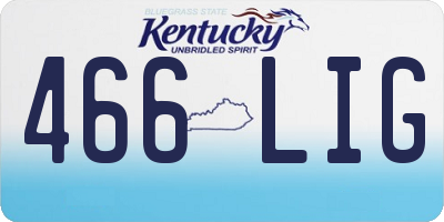 KY license plate 466LIG