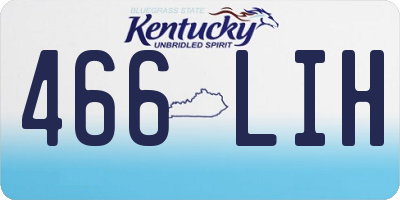 KY license plate 466LIH