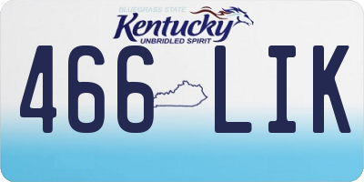 KY license plate 466LIK