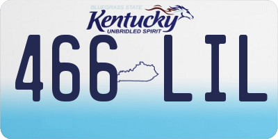 KY license plate 466LIL