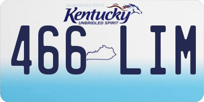 KY license plate 466LIM