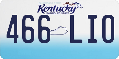 KY license plate 466LIO