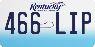 KY license plate 466LIP
