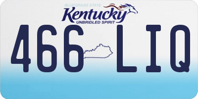 KY license plate 466LIQ