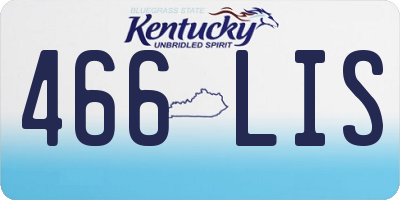 KY license plate 466LIS