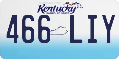 KY license plate 466LIY
