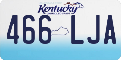 KY license plate 466LJA