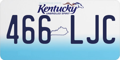 KY license plate 466LJC