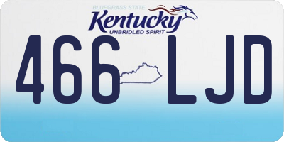 KY license plate 466LJD