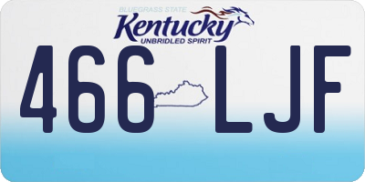 KY license plate 466LJF