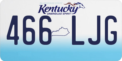 KY license plate 466LJG