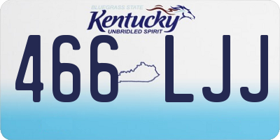 KY license plate 466LJJ