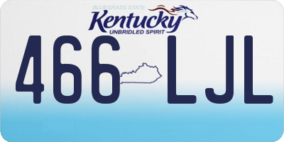 KY license plate 466LJL