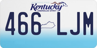 KY license plate 466LJM