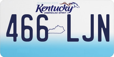 KY license plate 466LJN