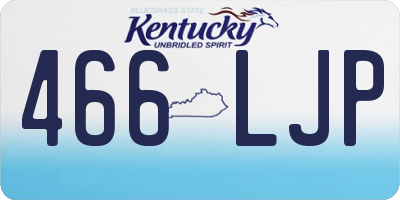 KY license plate 466LJP