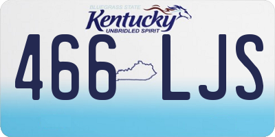 KY license plate 466LJS