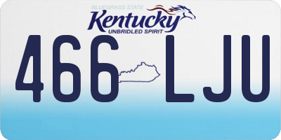 KY license plate 466LJU