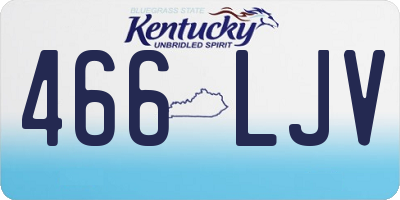 KY license plate 466LJV