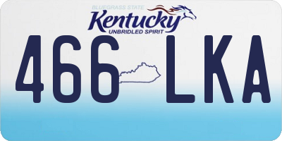 KY license plate 466LKA