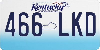 KY license plate 466LKD